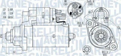 Produktbild von MAGNETI MARELLI 063721393010 Starter Anlasser 1,7kW für VW Golf V Schrägheck (1K1) 12V