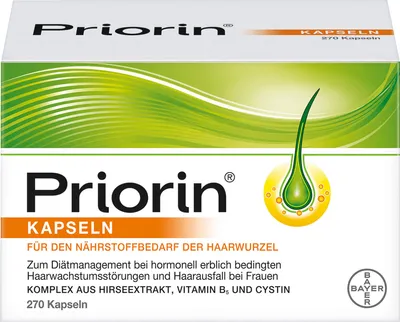 Immagine prodotto di Priorin capsule per i disturbi ormonali ereditari della crescita dei capelli e la perdita di capelli nelle donne, 270 capsule