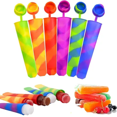 Imagen del producto de Juego de 6 moldes de silicona reutilizables para hacer hielo