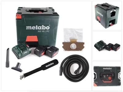 Produktbild von Metabo AS 18 L PC Akku Sauger 18V 7,5L ( 602021000 ) + 2x Akku 5,2Ah + Ladegerät