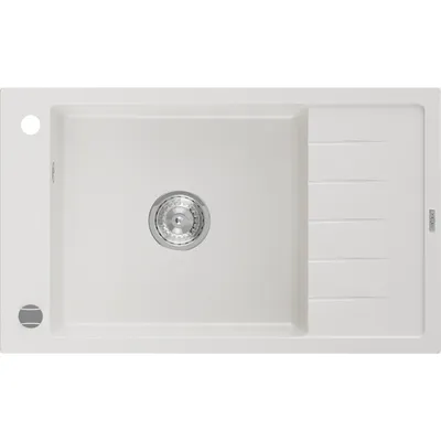 Obrázok produktu pre Mexen Elias granitový jednokomorový drez s krátkym odkvapkávačom 795 x 480 mm, biela- 6511791005-20
