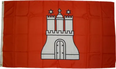 Produktbild von Flagge Hamburg 250 x 150 cm Fahne mit 3 Ösen 100g/m² Stoffgewicht Hissflagge Hissen