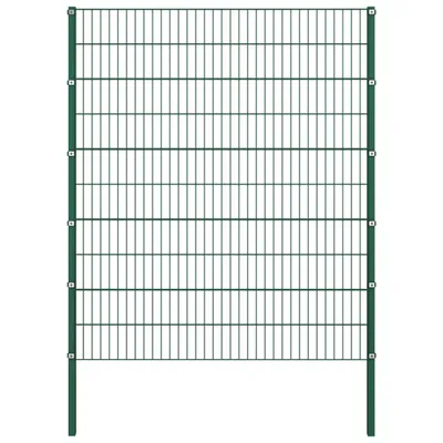 Image de vidaXL Clôture Zaunfeld avec poteaux en fer, 10,2 x 2 m, vert