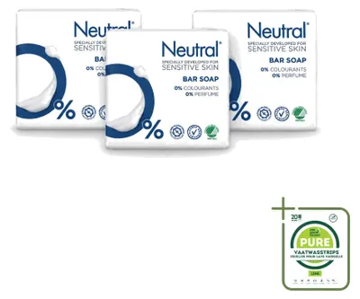 Image de 3 savons neutres, sans parfum - 100 g chacun - Lot de 3