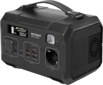 Produktbild von VOLTCRAFT WS-PS301 276Wh Powerstation 25.5 Ah Fast Charge Nickel-Mangan-Cobalt Schwarz (matt) Outdoor, LED Taschenlampe