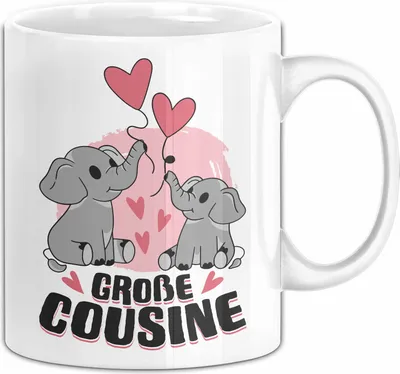 Produktbild von Große Cousine Tasse Geschenk Verkündung Du Wirst Große Cousine Geschenkidee Nachwuchs (Weiß)