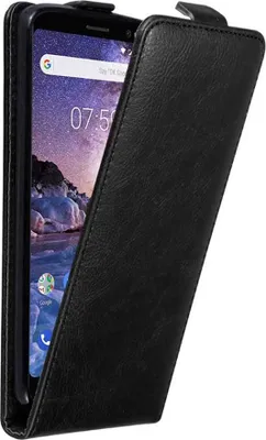 Produktbild von Cadorabo Hülle für Nokia 7 PLUS Schutz Hülle in Schwarz Flip Etui Handyhülle Case Cover