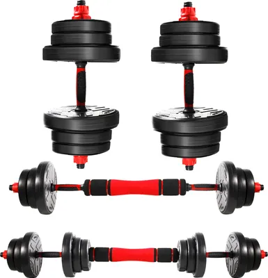 Produktbild von CCLIFE Hanteln Set 2er Kurzhanteln Langhanteln verstellbar Hantelset 40kg professionell Dumbbell mit Verbindungsstahlrohr Gewichten