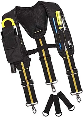Imagen del producto de Soportes acolchados para cinturones de herramientas, con soporte lumbar y múltiples bolsillos