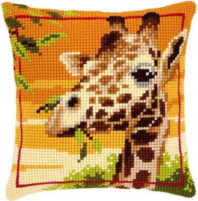 Produktbild von Vervaco PN-0145345 Kreuzstichkissen Giraffe