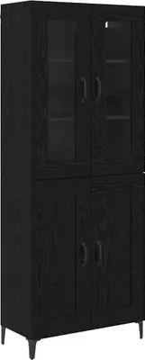 Immagine prodotto di Credenza Rovere Nero 69,5 x 34 x 180 cm Legno multistrato