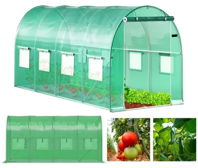 Immagine prodotto di Serra a tunnel da giardino 8 m² con struttura in metallo e pellicola UV