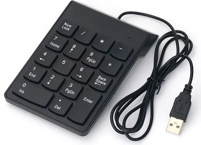 Image de clavier numérique filaire USB 18 touches Mini Clavier numérique de remplacement pour iMac/Mac Pro/MacBook/MacBook Air/Pro Ordinateur portable PC