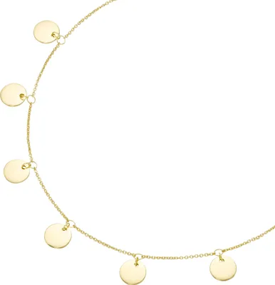 Produktbild von Collier Smart Jewel Plättchen, Silber 925 Gold 45 cm