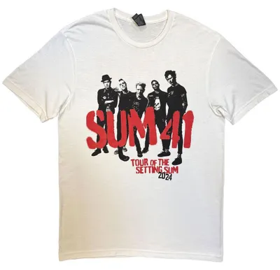 Obrázek produktu pro Sum 41 – Tričko „Tour '24“ pro muže/ženy (uni), potisk na zádech RO15744 (S) (bílé)