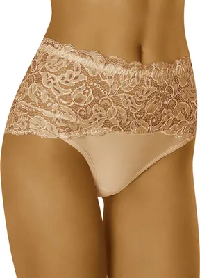 Produktbild von Wolbar WB414 Dame Slip Unterhose hoher Bund Unterwäsche, beige, L