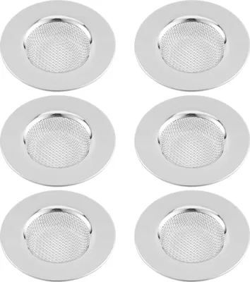 Produktbild von 6stk 5cm Abflusssieb Haarsieb Ablaufsieb aus Edelstahl für Badewanne Dusche Waschbecken Küchenspüle