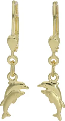 Produktbild von Kinderohrringe Silber 925 Gold plattiert Delfine JL20-06-1285 JuwelmaLux