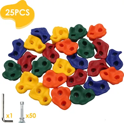 Produktbild von Lospitch 25 Stück Klettergriffe Kletterwände Klettersteine Kinder Outdoor bis 200 kg