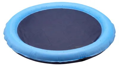 Productafbeelding van Wiltec waterspeelmat voor huisdieren, diameter 100 cm, gemaakt van PVC, met sproeifunctie. Antislip waterspeelmat voor honden