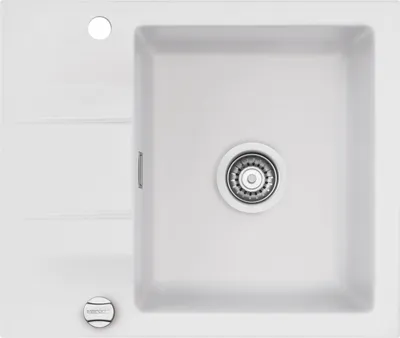Produktbild von Systemceram KeraDomo Spüle GENEA 60 in SATIN mit Excenterbedienung / Einbauspüle