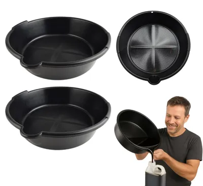 Produktbild von Anwicar Ölablasswanne 2 Set 7L, Spritzwassergeschützte Auffangwanne für Motoröl