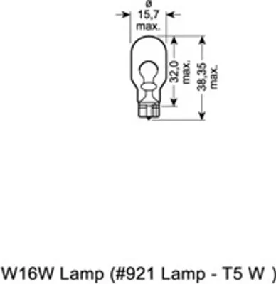 A technical drawing of a light bulb with dimensions.