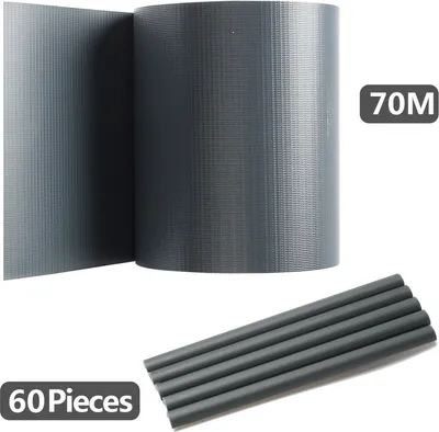 Produktbild von TolleTour Sichtschutzstreifen PVC Doppelstabmatten Zaun Windschutz 70m x 19 cm Anthrazit
