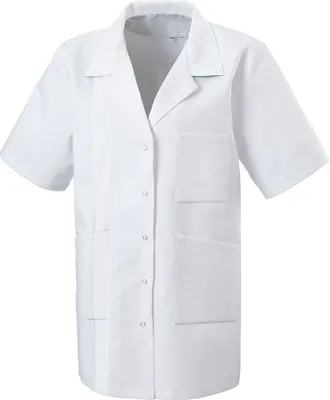 Produktbild von Arzt-Mantel, Labor-Kittel, Kurzmantel, Uni, Kurzarm : S : 50% Polyester 50% Baumwolle 210 g/m² : weiß