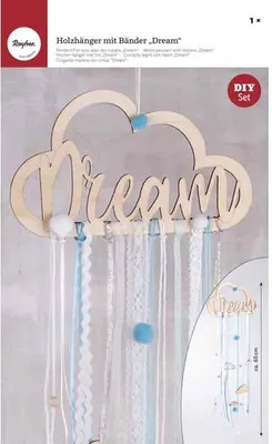 Immagine prodotto di Kit per ciondolo "Sogno" in legno con nastri