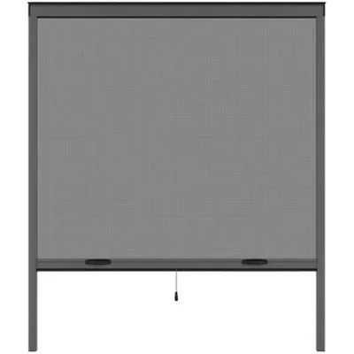 Produktbild von Fenster-Moskitonetz L125 x H145 cm aus anthrazitgrauem Aluminium – In Breite und Höhe zuschneidbar