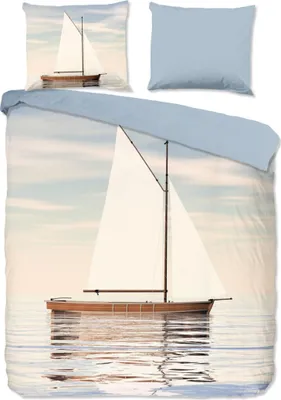 Immagine prodotto di Biancheria da letto "Marittima/ Barca a vela" - Blu - (240x200/220 cm) - Cotone