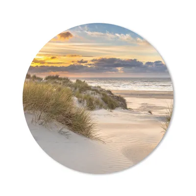 Produktbild von MuchoWow® Mauspad Mousepad Strand - Düne - Gras - Sonnenuntergang - Meer 30x30 cm - Mousepads - Maus Mat - Pad - Mausunterlage - Tischunterlage - Schreibtischmatten