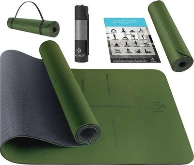 Image de Tapis de gymnastique avec sangle de transport - Idéal pour le fitness, le Pilates et l'entraînement physique