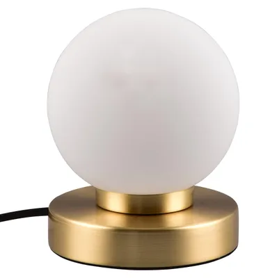 Immagine prodotto di Lampada da tavolo a sfera in vetro PRINZ II oro-bianca 1xE14x40W vetro, dimensioni: 15x12x12 cm IP20 RL