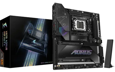 Imagen del producto de GIGABYTE X870 AORUS INFINITY, AMD, Socket AM5, Compatible con AMD Ryzen 7000 Series, AMD Ryzen 8000 Series, AMD Ryzen 9000 Series, Socket AM5, DDR5-SDRAM, 128 GB