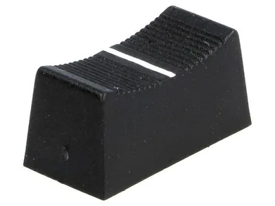 Produktbild von Faderknopf für 4mm Schiebepotentiometer, 23x11x11mm, schwarz