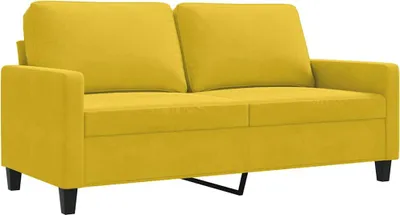 Produktbild von vidaXL 2-Sitzer-Sofa Gelb 140 cm Samt
