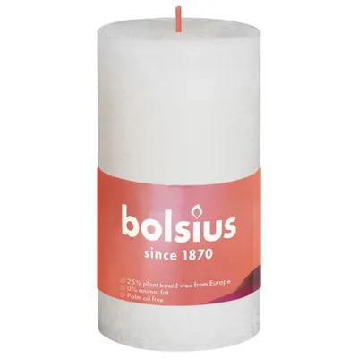 Zdjęcie produktu dla Bolsius rustykalne świece filarowe Shine 8 szt. 100x50 mm biały perłowy