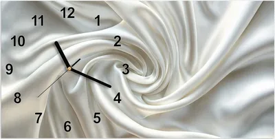 Produktbild von Wanduhr aus Glas mit Motiv Seidene Textur- 60 x 30 cm - inkl. Aufhängesystem