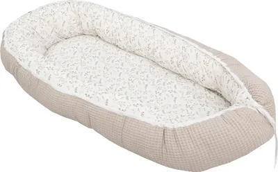 Produktbild von ULLENBOOM C-5595-WM-FS, Babynest, Junge/Mädchen, Baumwolle, Sand, Weiß