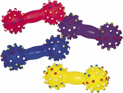 Immagine prodotto di Nobby Vinyl Dumbbell "CLASSIC" con Squeaker assortito colorato 16 cm