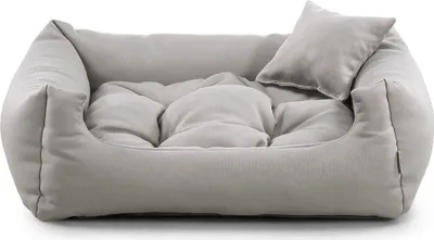 Produktbild von Hundebett NEO – Bequeme Hundeliege aus strapazierfähigem Stoff, langlebiges Hundekissen in hoher Qualität (S - 65x55, Grau)