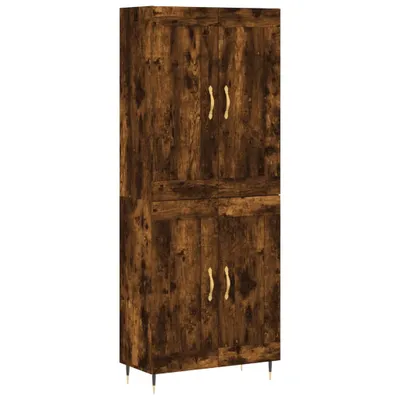 Zdjęcie produktu dla vidaXL Highboard dąb wędzony 69,5x34x180 cm materiał drewnopochodny