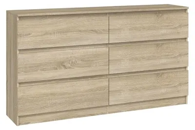 Produktbild von Topeshop M6 140 SON 2X3, Eiche, 6 Schublade(n), Partikelbord, Einfarbig, Modern, Partikelbord