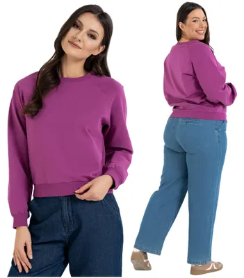 Zdjęcie produktu dla Bluza damska Moraj – fioletowa, rozmiar S, wygodna