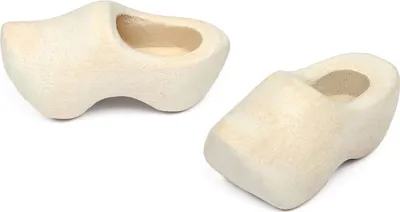 Produktbild von Oblique Unique Holz Wichtel Schuhe aus Echtholz DIY Deko Dekoration für Weihnachten Adventszeit zum Basteln Wichtel