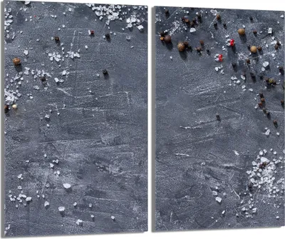 Produktbild von Herdabdeckplatten 2 teilig 30x52 Glaskeramikkochfeld Abdeckung Glas, Schiefer Küche