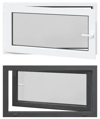 Obrázok produktu pre vidaXL Suterénne okno RISOR 110 x 70 cm, PVC a sklo, antracitová farba