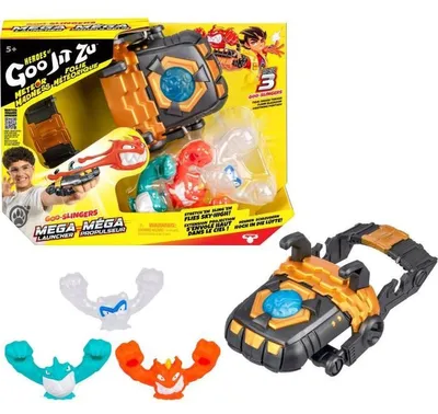 Zdjęcie produktu dla Heroes of Goo Jit Zu Meteor Madness Dehnabre Zestaw akcesoriów do figurek Goo Slingers Mega Launcher 11 cm